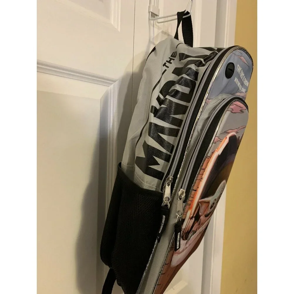New Disney Star Wars Mandalorian Baby‎ Yoda 18”kids Backpack The Force Is Strong